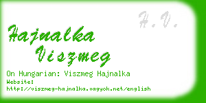 hajnalka viszmeg business card